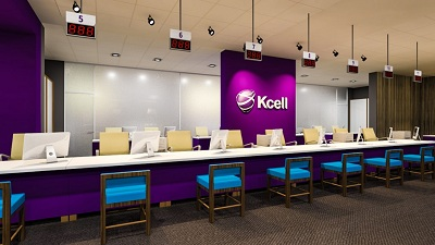Электронная система очереди и система озвучивания интегрированы в единый комплекс в офисах Kcell