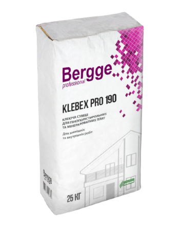 Bergge Klebex PRO 190 Клей для утеплителя 25кг Bergge Bergge