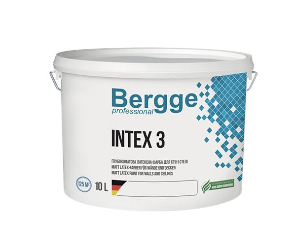  BERGGE INTEX 3 глубоко-матовая краска для стен и потолков BERGGE INTEX 3 ГЛУБОКО-МАТОВАЯ КРАСКА ДЛЯ СТЕН И ПОТОЛКОВ